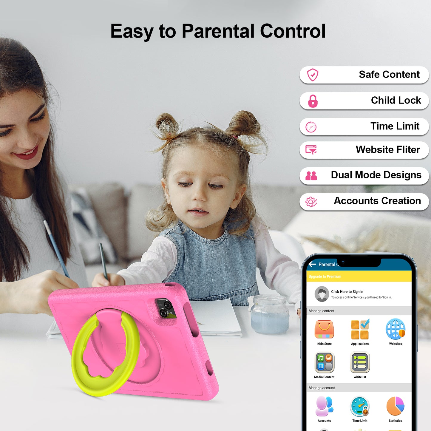 ICON Technologies™ SIKP30H - 10.1" Ultimate All-Purpose Android Tablet for Kids