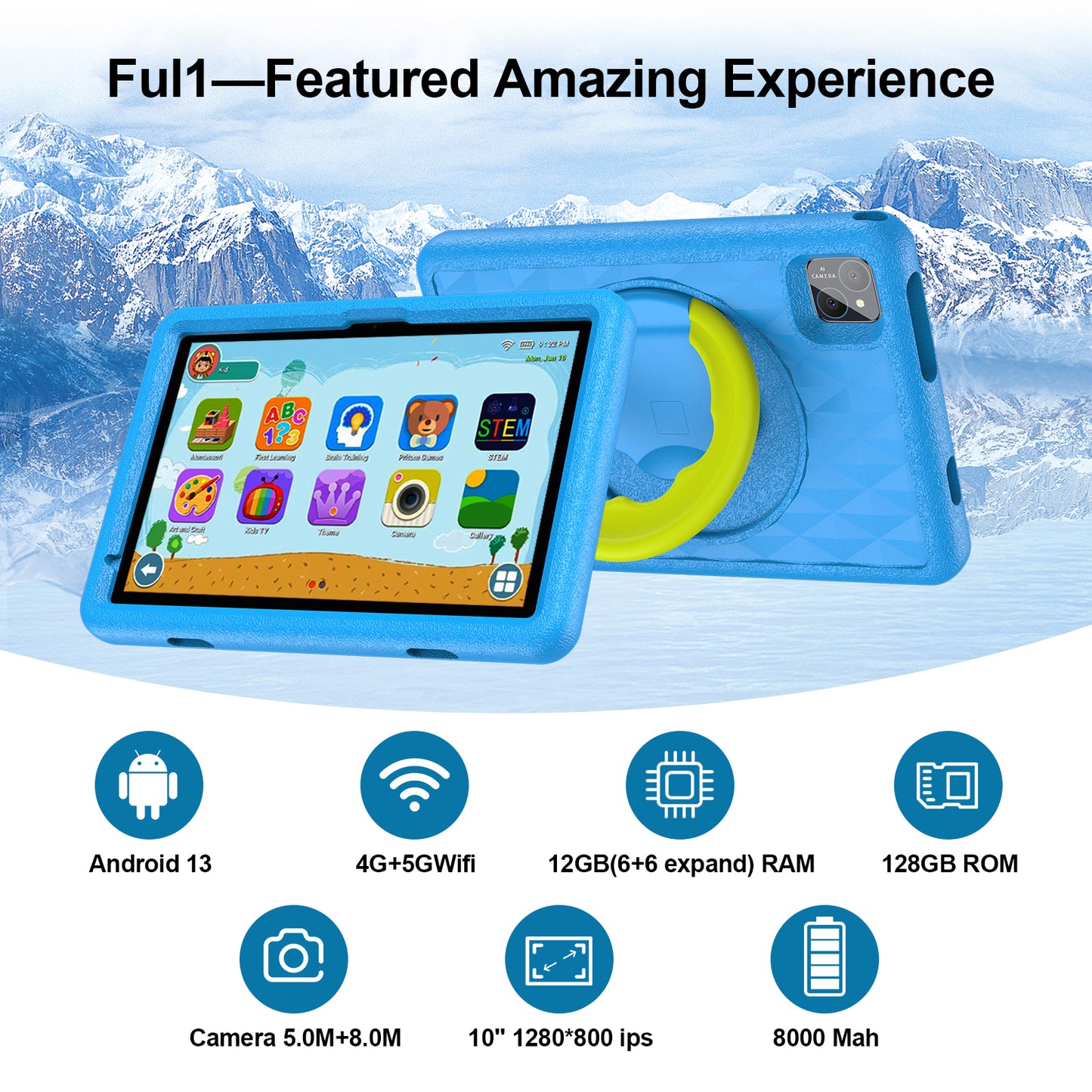 ICON Technologies™ SIKP30H - 10.1" Ultimate All-Purpose Android Tablet for Kids