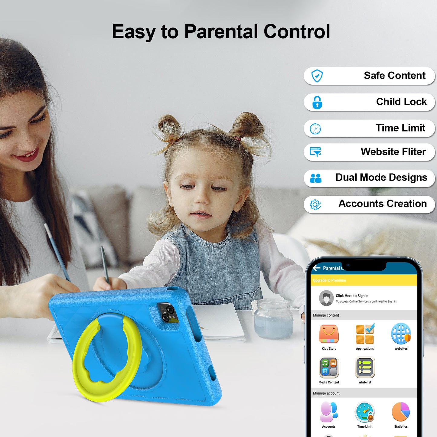 ICON Technologies™ SIKP30H - 10.1" Ultimate All-Purpose Android Tablet for Kids
